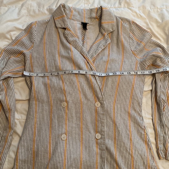 Linen Blend Wild Fable Lightweight Double Breasted Blazer Jacket Size XS - Picture 7 of 10